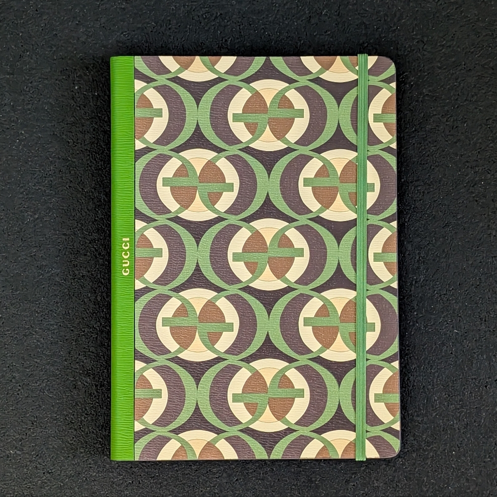 GUCCI Retro Lifestyle Geometric Patterned Notebook Journal NIB